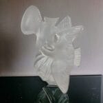 Flacone Lalique "Air de Temps" di Nina Ricci anni '60 con design in vetro soffiato