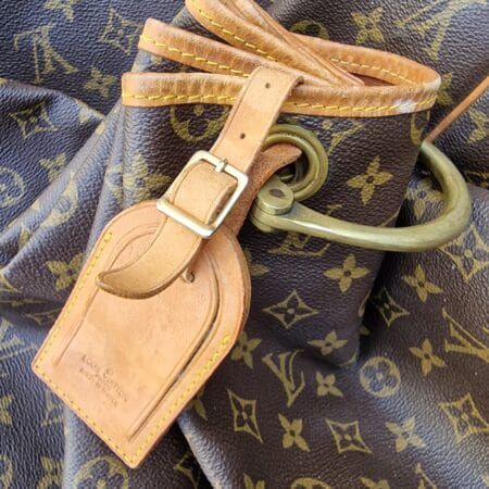 sacca da vela originale Louis Vuitton anni '80 in tela monogramma