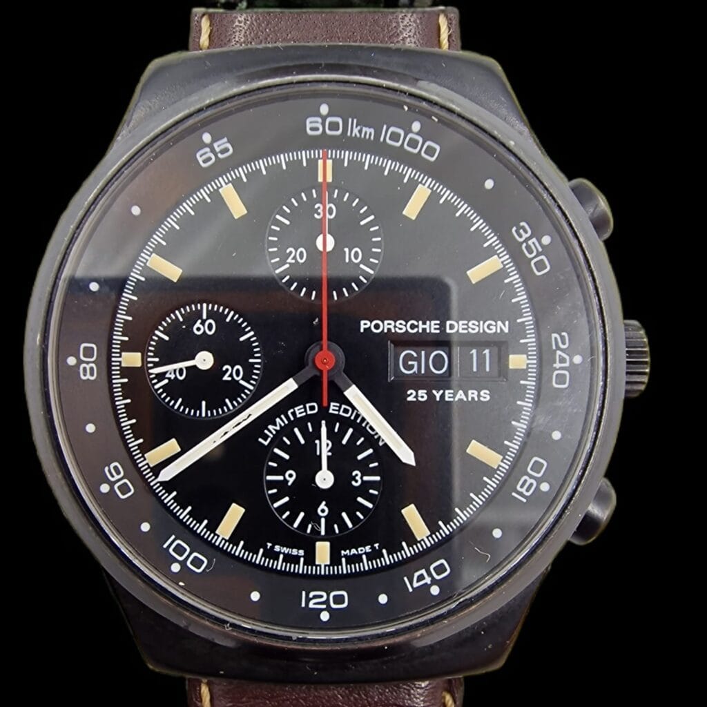 Orologio da Polso Porsche Design 25° Tiratura Limitata - Edizione limitata, cronografo, acciaio brunito, cinturino in pelle