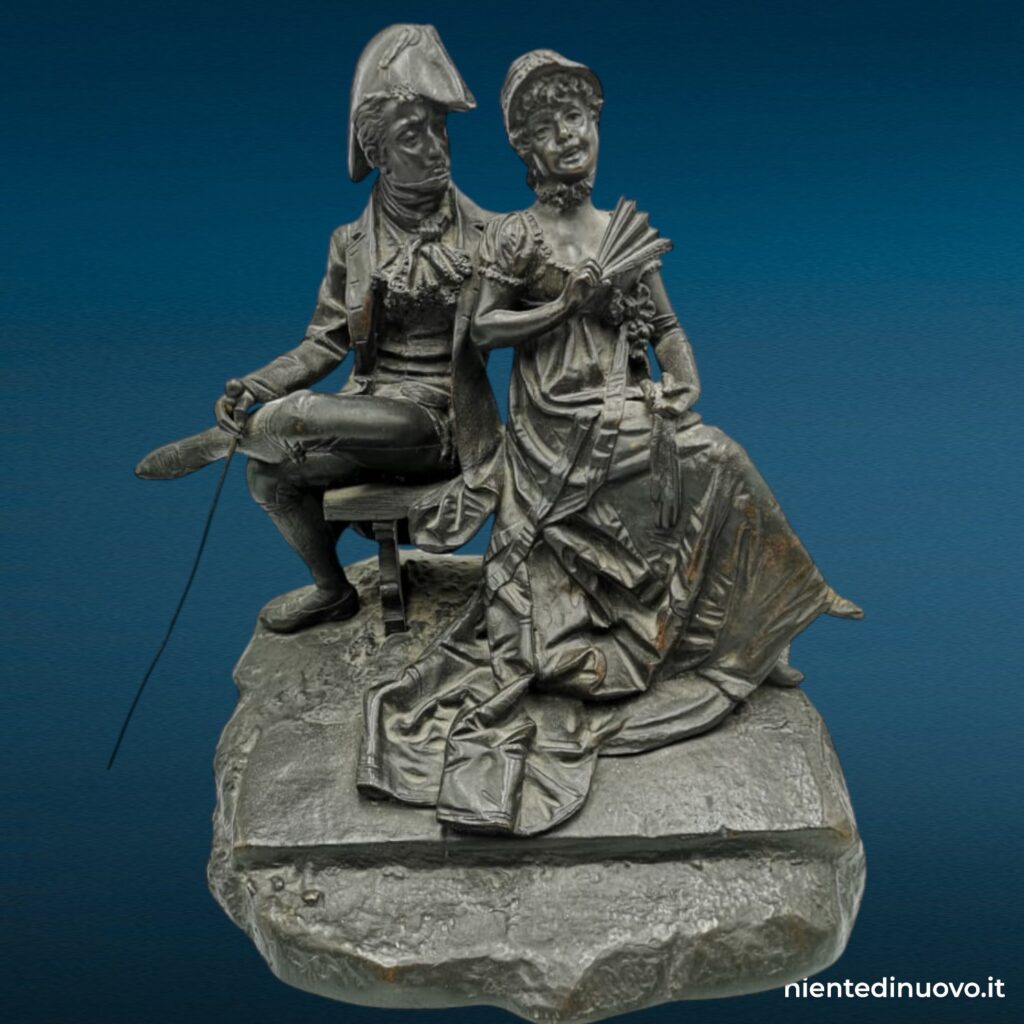 39856 Scultura in bronzo A. Pandiani Milano con patina originale
