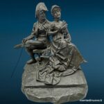 39856 Scultura in bronzo A. Pandiani Milano con patina originale