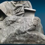 39856_4 Scultura in bronzo A. Pandiani Milano con patina originale