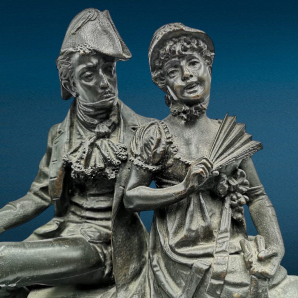Scultura in bronzo A. Pandiani Milano con patina originale