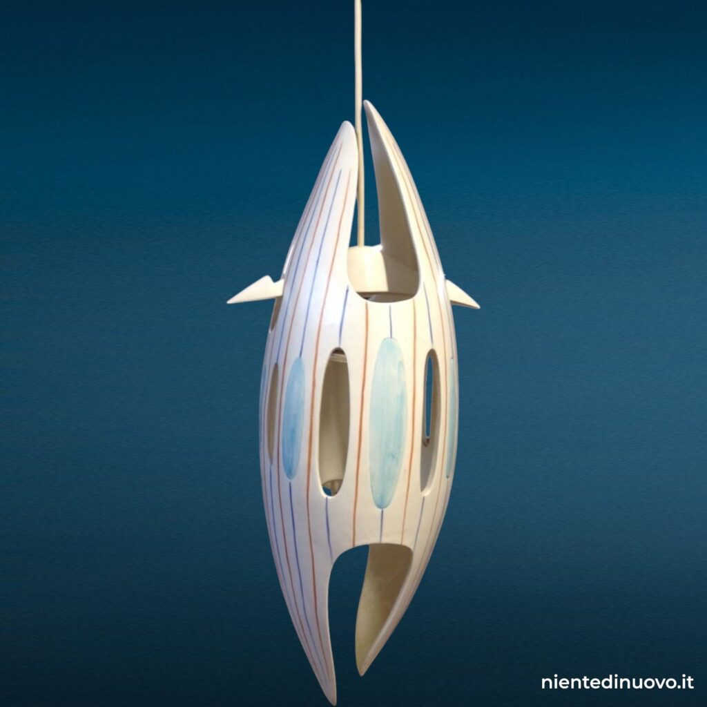 40974 Lampadario Alcyone anni 60 - lampadario vintage policromo