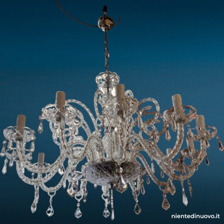 Lampadario in cristallo a 12 luci con attacchi E14