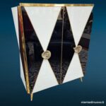 40317_5 Mobile sideboard vintage in vetro e ottone