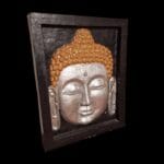 41107_4.jpg Pannello Buddha in vetroresina dipinto in oro e argento