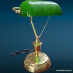 Lampada ministeriale vetro tegola verde