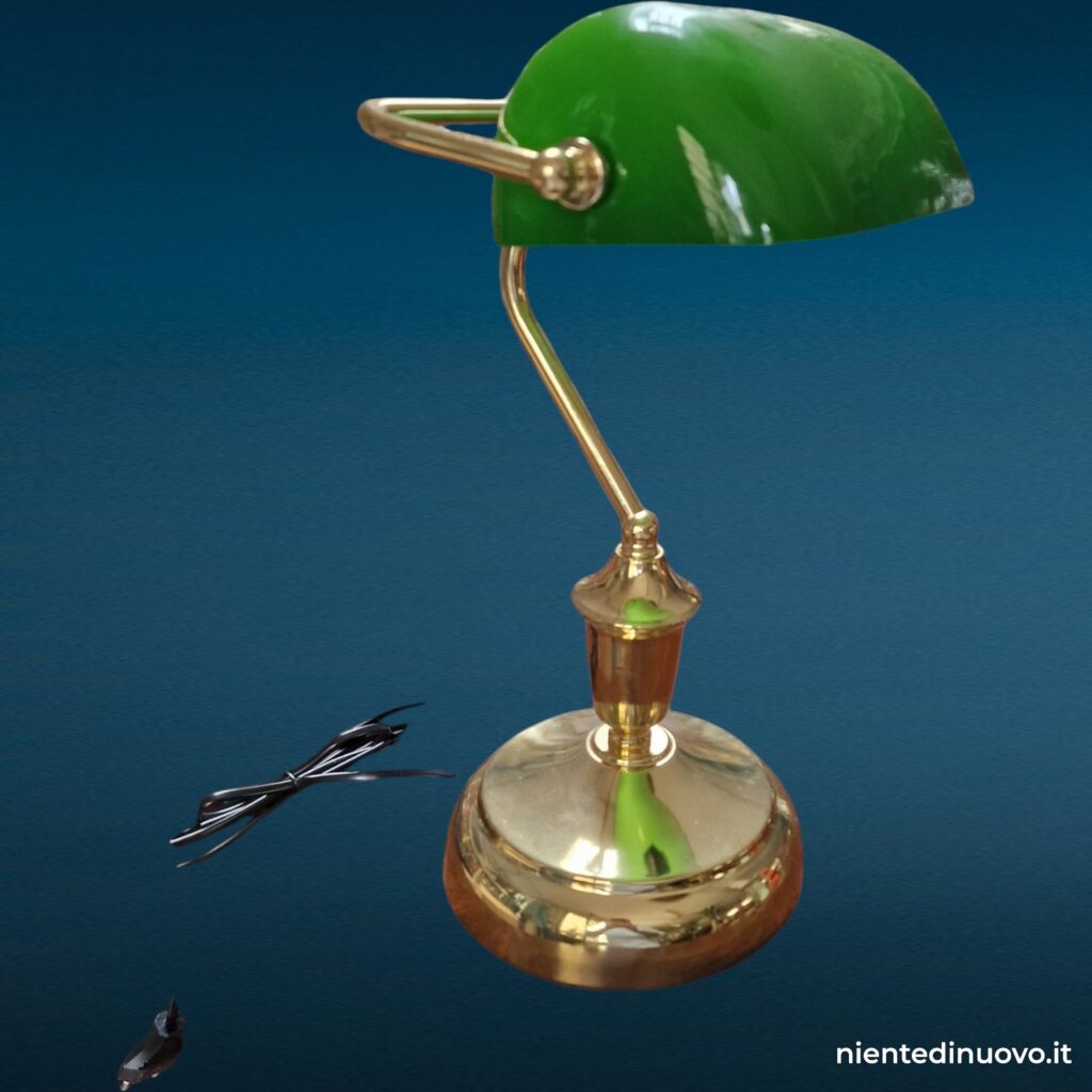 Lampada ministeriale vetro tegola verde