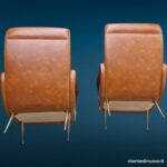 41117_1 Coppia di poltrone Lady vintage in similpelle con piedini in ottone