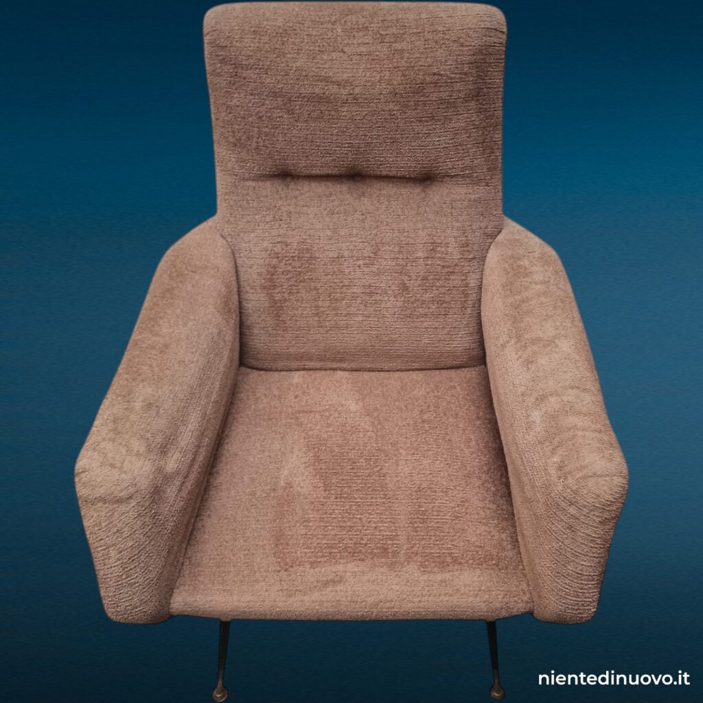 Coppia di poltrone vintage in tessuto anni Sessanta