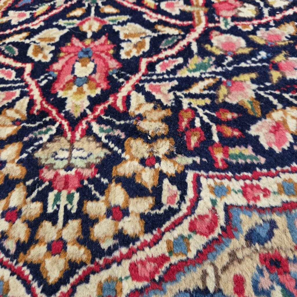 Tappeto persiano Kerman 280x190 in ottime condizioni, annodato a mano