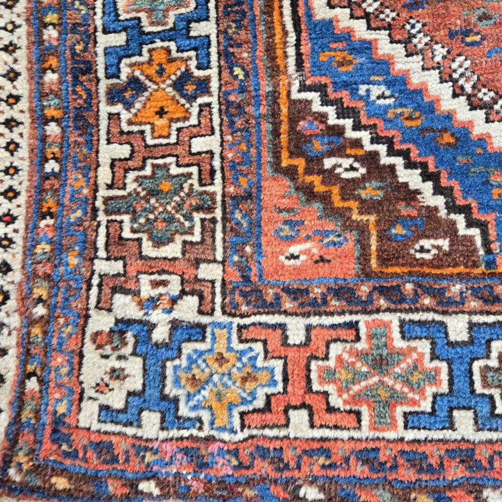 Tappeto persiano Afshar 115x170, annodato a mano, antico e facile da collocare