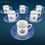 Esclusivo set di 6 tazzine caffè Cartier in porcellana di Limoges