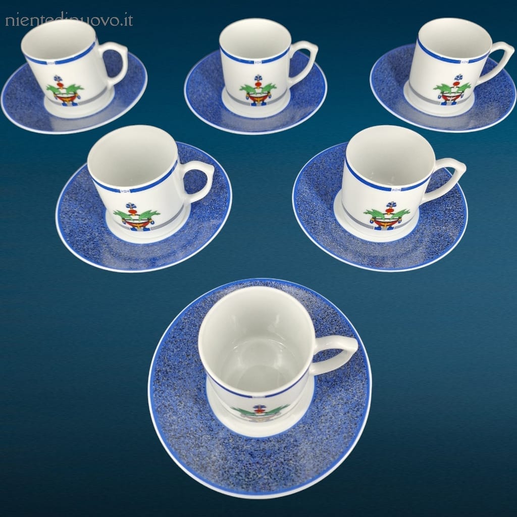 Esclusivo set di 6 tazzine caffè Cartier in porcellana di Limoges