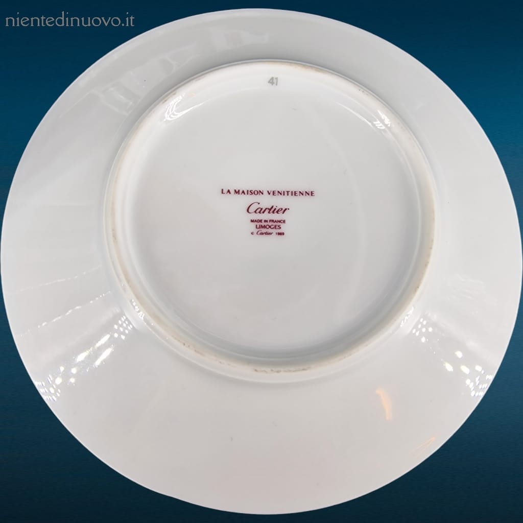 Esclusivo set di 6 tazzine caffè Cartier in porcellana di Limoges