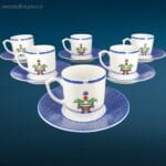 Esclusivo set di 6 tazzine caffè Cartier in porcellana di Limoges