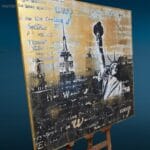 41155_1.jpg Pannello decorativo dipinto New York con skyline urbano