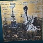 41155_3.jpg Pannello decorativo dipinto New York con skyline urbano
