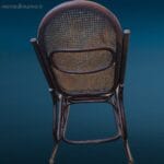 41157_5.jpg Vecchio dondolo stile Thonet in bambù con seduta e schienale in paglia di Vienna