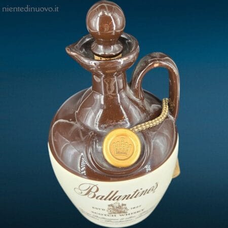 Bottiglia ceramica Whisky Ballantines originale, vuota