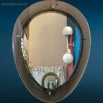 41195.jpg Specchio galvoramato design anni 60, produzione Santambrogio e De Berti, perfettamente conservato, autentico pezzo di design italiano anni '60.