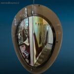 41195_3.jpg Specchio galvoramato design anni 60, produzione Santambrogio e De Berti, perfettamente conservato, autentico pezzo di design italiano anni '60.