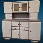 41202_3.jpg Credenza della nonna anni 50 restaurata, con vetri stampati originali e ampi vani portaoggetti.