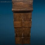 41221.jpg Portacarte in legno da parete vintage con due scomparti