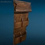 41221_1.jpg Portacarte in legno da parete vintage con due scomparti
