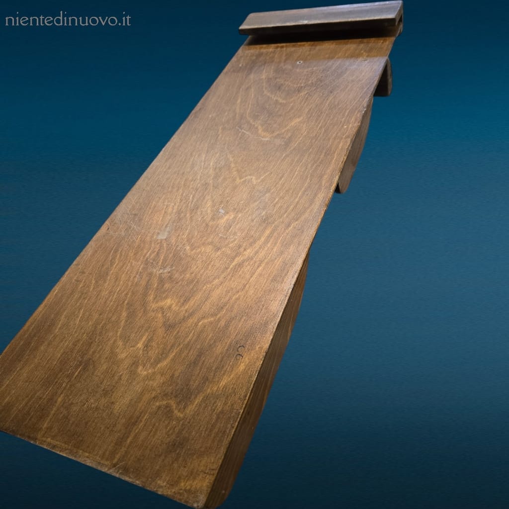 Portacarte in legno da parete vintage con due scomparti