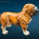 Cagnolino boxer in ceramica di Bassano, eccellenti condizioni