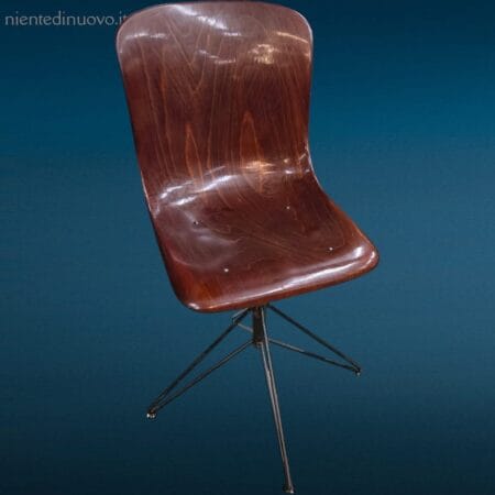 Poltroncina Pagholz vintage anni ’50 con base regolabile in altezza.