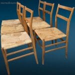 Set da sei sedie Cassina Gio Ponti, originali, in eccellenti condizioni estetiche e strutturali, con design classico e intramontabile.