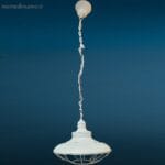 04034_5.jpg Lampadario in metallo bianco a sospensione stile vintage industriale