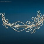 Corona baldacchino in ferro lavorato grigio stile provenzale da parete