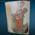 Stampa su tela donna vintage in abbigliamento succinto, pannello decorativo piccolo