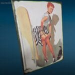 Stampa su tela donna vintage in abbigliamento succinto, pannello decorativo piccolo