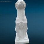 40702_5.jpg Statua di levriero in ceramica di Bassano, lavorata a mano con dettagli raffinati