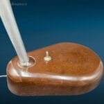 41280_3.jpg Lampada da tavolo ministeriale vintage in metallo marrone anni ‘60 con stelo regolabile e base appesantita.