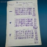 41282.jpg Tabella XVII Olimpiade Roma 1960 originale con risultati di tiro, set di 6 tabelle storiche