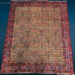 04688.jpg tappeto persiano Malayer vecchio 168x193 con vello consumato, lavato e igienizzato, originale e pronto da collocare in casa
