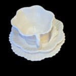 Servizio da tè in ceramica per 4 persone con teiera, tazze sagomate e piattini eleganti