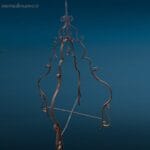 Ghiera da pozzo in ferro battuto pieno e chiodato per carrucole e restauri rustici