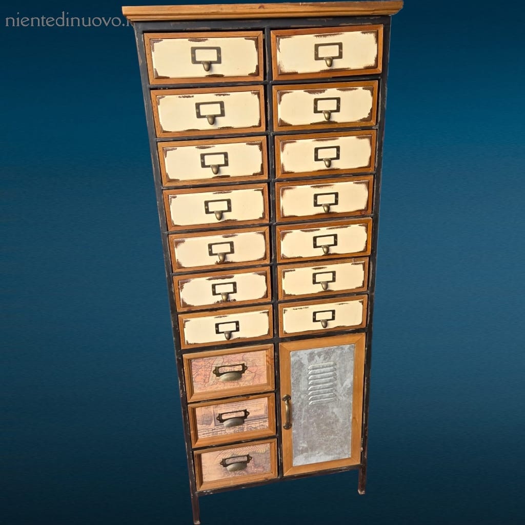 03978.jpg Mobile legno 17 cassetti 1 anta stile vintage industriale in metallo