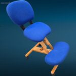41324.jpg Sgabello ergonomico da ufficio blu con schienale reclinabile in stile svedese