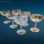 41359.jpg servizio 6 calici da cocktail in cristallo lavorato vintage in perfette condizioni