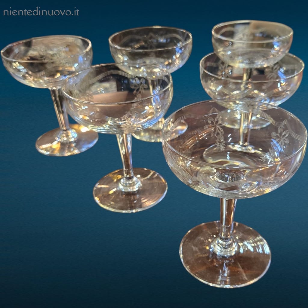 41359_6.jpg servizio 6 calici da cocktail in cristallo lavorato vintage in perfette condizioni