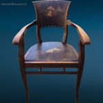 41367.jpg poltrona americana con braccioli in stile classico con schienale da restaurare