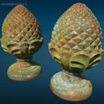 9002926_6.jpg PIGNA per colonna in ghisa decorativa e robusta, ideale per cancelli o giardini